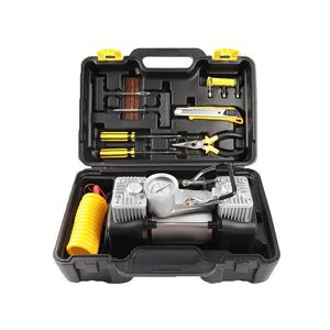 Compresseur d'air professionnel compact et universel à double cylindre 12V haute pression, robuste et durable pour le camping et les activités de plein air - Product Image 2