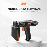 Terminal portable RFID UHF industriel robuste C6100, lecture rapide de 200 étiquettes/s, scanner de codes-barres 2D, inventaire des actifs d'entrepôt, PDA