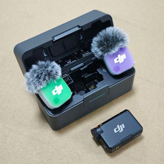 DJI Mic Mini 2 Wireless Mic(2 TX + 1 RX + Charging Case) Compatible iPhone Android Camera 48H Battery for Vlog Interview Live