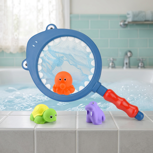 2026 Best Seller Kids Fishing Set 7pcs Plastic Water Play Bathing Toys Color Changing with Fish Catch Net Ages 2-4 Unisex - Product Image 2