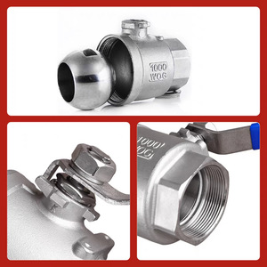 304/316 Stainless Steel Two-Piece <strong>Ball</strong> <strong>Valves</strong> Internal Threaded Adjustable 1/2"3/4"1" Industrial Use <strong>Ball</strong> <strong>Valve</strong> - Product Image 3