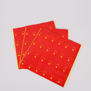 Autocollants en forme de cœur avec drapeau patriotique rouge, autocollants pour la fête nationale - Product Image 2