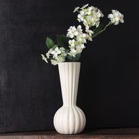 Vas keramik Ikebana Jepang Modern dekorasi rumah mewah dalam putih untuk bunga