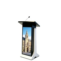 Afficheur numérique LED d'intérieur personnalisé à pas de pixel P1.5/P2/P2.5, design incurvé, avec CMS basé sur le cloud pour l'éducation, l'animation et le texte