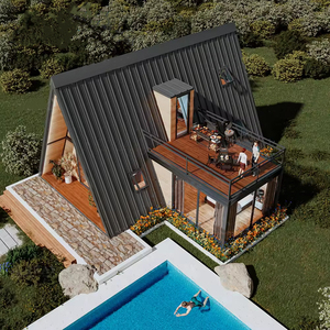 Casa Prefabricada Modular en Forma de A de Dos Pisos con Encantador Balcón Triangular, Villa de Lujo de Doble Capa, Casa Triangular Prefabricada - Product Image 3