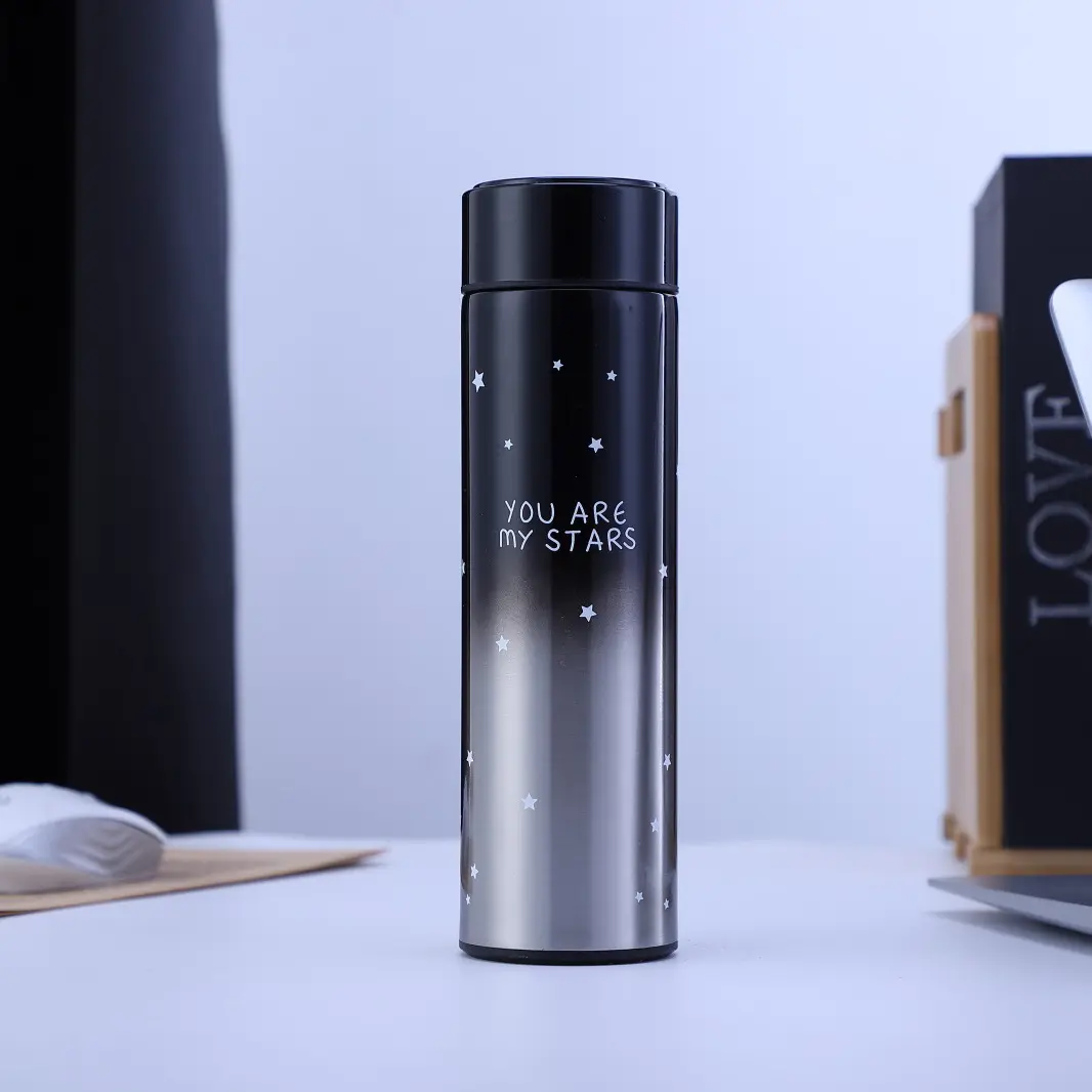 Ytje 500Ml Creatieve Ster Thermos Cup Gradiënt Slimme Vacuüm Koffie Mok Touch Temperatuur Display Auto Outdoor Waterfles