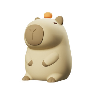 Nouvelle lampe LED veilleuse Capybara Cochon d'Inde en silicone, éclairage tactile, échelle 1/12, prise US, emballage d'origine, petite figurine jouet cadeau - Product Image 6