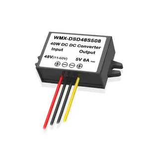 עמיד למים 48vdc כדי 5vdc מודול מתח dc צעד מתח מטה הרגולטור 8a 48v dc ממיר 5v dc ממיר 5v