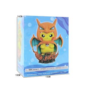 12cm PVC Pokemoned Pickachu Cosplay Cos Charmander Gengar Anime figura colección decoración modelo Juguetes - Product Image 3