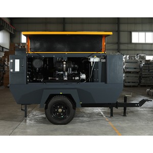 เครื่องอัดอากาศแบบสกรูดีเซลเคลื่อนที่ได้ ขนาด 400 ลูกบาศก์ฟุตต่อนาที 8 บาร์ คัมมินส์ 4BT 93 กิโลวัตต์ ระบบขับเคลื่อนแบบขั้นตอนเดียว สำหรับงานเจาะหิน งานพ่นทราย - Product Image 4
