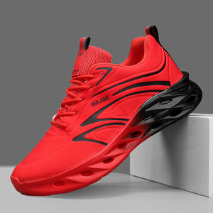 Zapatillas de running de caña alta con cordones 2025, deportivas de moda con amortiguación Blade, estampado de llamas, tejido hueco, ligeras para jogging - Product Image 1