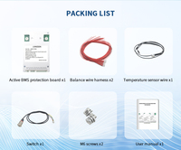 LVNOON Active Balance BMS 40A-200A para herramientas eléctricas EV 0.4A-2A Protección inteligente NCM LTO Lifepo4 Placa de batería