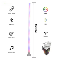 Fournisseur d'or 1.5M couleur changeante salon lumière support lampadaire RGB lumière d'angle avec télécommande lumière LED ambiante