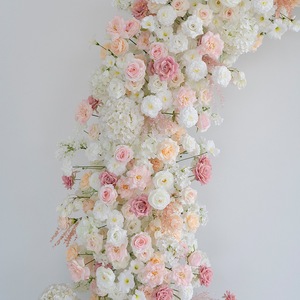 Délicat toile de fond florale fine pour petite cérémonie de mariage, fête intime et aménagement de scène de mini-cérémonie - Product Image 4