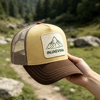 Gorra Trucker Vintage al por Mayor con Parche Personalizado, Visera Bicolor en Contraste, Malla Trasera, Ajustable con Cierre a Presión, Unisex