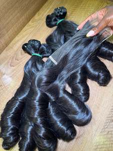 Lot de Cheveux Humains Naturels Bruts <span class=keywords><strong>Double</strong></span> Drawn, Ondulés Indiens, Bouclés, Ondulés Naturels, Vietnamiens, Bouclés Birmans, Vente en Gros - Product Image 3