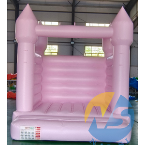 Château gonflable commercial rose pâle 10x10 pieds pour bébés, trampoline, structure de saut pour tout-petits, location pour mariage - Product Image 1