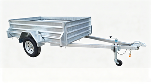 Remolque de Caja Galvanizado de 7x4 pies con Luces LED y <span class=keywords><strong>Rueda</strong></span> de Apoyo, <span class=keywords><strong>Carro</strong></span> Volquete para ATV de Bajo Consumo para Uso Agrícola - Product Image 2