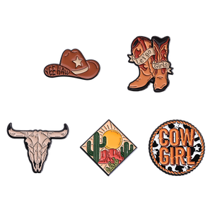 Spille in smalto ragazza mucca personalizzate Cool GIRL lascia andare spille risvolto Punk Gothic gioielli regalo per gli amici - Product Image 5