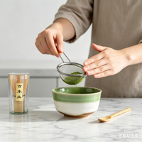Ensemble de bols à matcha en céramique traditionnelle chinoise et japonaise Yi Ming, cérémonie du thé, porcelaine résistante à la chaleur, fouet durable, thé vert