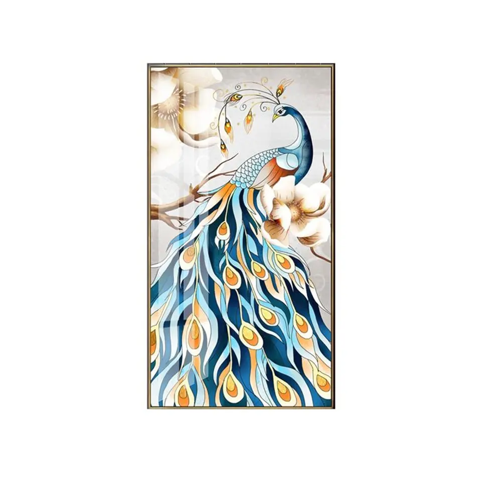 A delivery service Peacock Porch Decorative Painting Luxurious Exquisite Home Decorations Lifelike Decorations