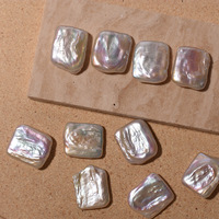 Perles en vrac de culture d'eau douce, baroques naturelles, fortes couleurs claires, grandes, carrées, rectangulaires, irrégulières, non nacréées, pour la vente en gros