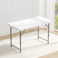 Meubles d'extérieur, table pliante portable, petite table réglable en hauteur, minimaliste, moderne, en polyéthylène PE pour usage domestique