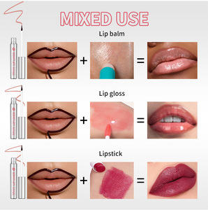 Crayon à lèvres hydratant Lakerain, teinte <span class=keywords><strong>rose</strong></span> neutre mauve, brun chocolat froid, non-transférable, waterproof, sans bavures - Product Image 5