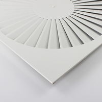 Diffuseur de ventilation carré moderne pour plafond, réglable, à tourbillon, pour usage hôtelier