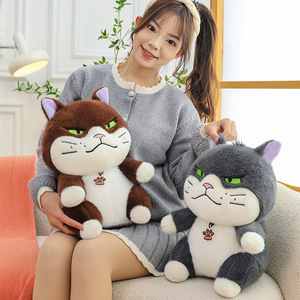 Gato de peluche Kawaii, Gato Negro esponjoso, ojos grandes, juguetes para gatos, Animal de peluche suave - Product Image 3