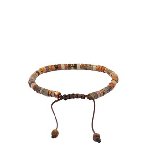 Bracelet en <span class=keywords><strong>pierre</strong></span> naturelle tissé à la main, réglable, perles plates en cristal de 4 mm, <span class=keywords><strong>howlite</strong></span>, haute qualité, cadeau d'affaires - Product Image 5
