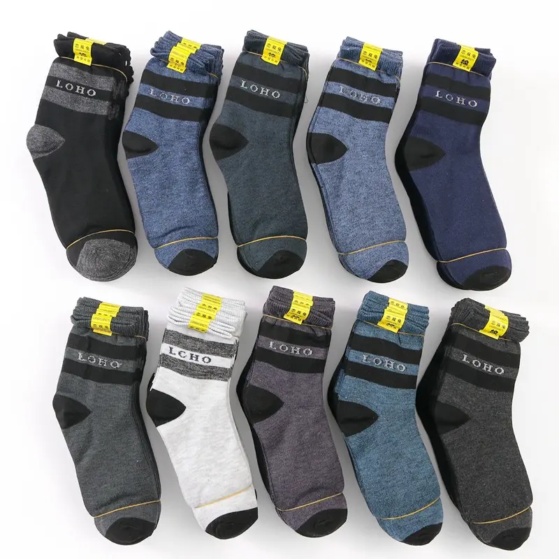 Youki mens socks cotton high quality Business socks cheap mix color socks