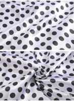 Tissu satiné imprimé à pois en fausse soie de 1,2 cm pour doublure de vêtement, ruban, sac, costume de scène, bandeau