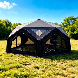 Carpa Domo Hexagonal para 6-8 Personas, Doble Capa, Poliéster Impermeable, Cuatro Estaciones, Apertura Automática Rápida, Estilo Moderno - Product Image 1