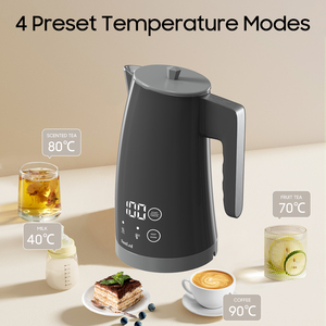 Bouilloire Électrique en Acier Inoxydable Noir Mat 1300W 1200W pour Bureau, Hôtel, Maison – Idéale pour Faire Bouillir Eau, Thé, Café, <span class=keywords><strong>Lait</strong></span> - Product Image 5