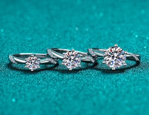 Bague de mariage 0.5CT Moissanite bague bijoux femmes bagues en diamant haute qualité fiançailles 925 argent blanc GRA - Product Image 4