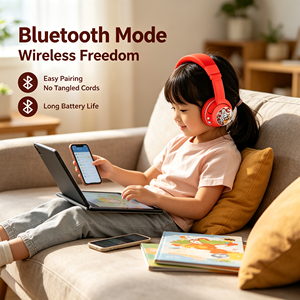 Casque audio sans fil Bluetooth pour enfants Stylish BuddyPhones à réduction de bruit active, confort optimal pour la maison et les voyages - Product Image 1