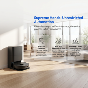 Robot Aspirador PV9 con Función de Autolimpieza y Elevación Automática de la Mopa, Navegación LDS, 20000Pa, Control por App Tuya, Ideal para Pelo de Mascotas - Product Image 6