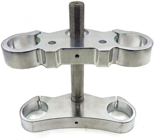 Rehausseur de guidon de moto en aluminium 22 mm 7/8 pouces, barres de montage 45 48 mm, dispositif de direction d'amortisseur inversé, plaque supérieure et inférieure - Product Image 2