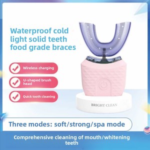 Ce/FDA thông minh hình chữ U Sonic rung bàn chải đánh răng điện Irrigator Miệng răng làm trắng thiết bị cho người lười biếng-Bán buôn - Product Image 3