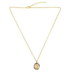 Collier pendentif tendance en or 18 carats, pendentif religieux Vierge <span class=keywords><strong>Marie</strong></span> en zircon et diamant, collier pendentif croix <span class=keywords><strong>Marie</strong></span> <span class=keywords><strong>Kay</strong></span> - Product Image 5