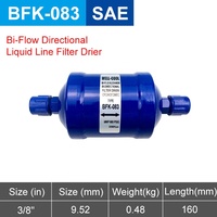 Filtre déshydrateur de ligne liquide en acier bi-flux WELL-COOL BFK-083 3/8" BFK avec pression maximale de 42 bars pour la protection des réfrigérants HFC