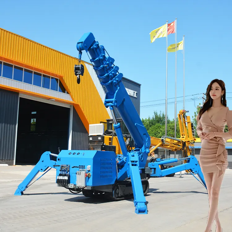 Capacité à faible bruit hybride célèbre de la grue 3ton d'araignée d'usine dans le petit espace