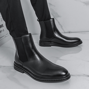 Bottes <span class=keywords><strong>Chelsea</strong></span> à la cheville pour hommes, <span class=keywords><strong>prix</strong></span> de gros d'usine de haute qualité, cuir PU, antidérapantes, bottes de travail, toutes saisons - Product Image 3