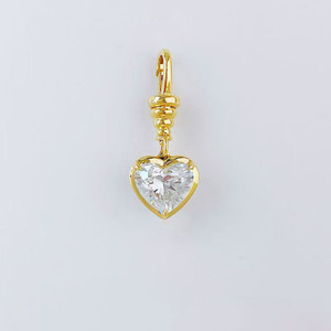 Pendentif Flacon de <span class=keywords><strong>Parfum</strong></span> en Or Jaune 18K avec Diamant de Laboratoire à Trois Griffes, Forme Cœur Polyvalent, Style Frais, Bijou Fin et Charme Délicat - Product Image 5