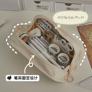 Grande capacit กล่องดินสออเนกประสงค์, กระเป๋าใส่ดินสอกระเป๋าผ้าใบใส่เหรียญ2024กระเป๋าสตางค์ผู้หญิง - Product Image 4