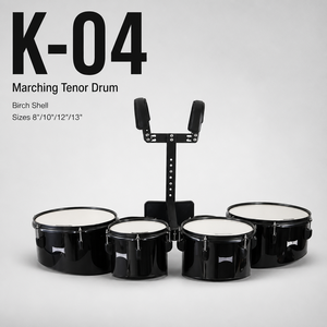 กลองเทเนอร์สำหรับวงโยธวาทิต รุ่น K-04 ไม้เบิร์ช ขนาด 8 10 12 13 นิ้ว ชุดขายส่ง สำหรับผู้ค้าส่ง ผู้จัดจำหน่าย และร้านค้าเครื่องดนตรีประเภทเพอร์คัชชัน - Product Image 1