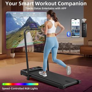 Tapis de course pliable à inclinaison manuelle avec écran LED, vitesse 10 km/h, gain de place, pour usage domestique – Vente directe fabricant - Product Image 1
