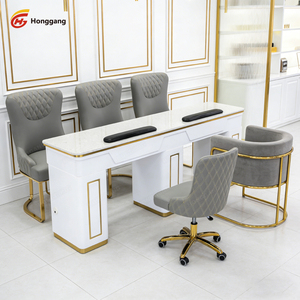 Luxury <strong>Nail</strong> <strong>Desk</strong> Station Factory Custom Manicure Table <strong>Nail</strong> Salon Featuring Dust Collector - Product Image 4