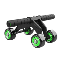 Rouleaux abdominaux silencieux à 4 roues pour usage domestique – Entraînement complet du corps, exercice abdominal, roulement fluide et sans obstacle – Équipement de fitness
